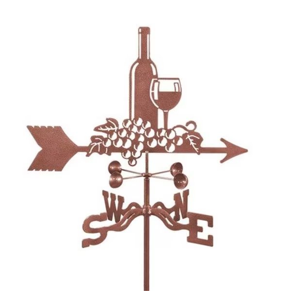 EZ Vane EZ1609-DK Wine & Grapes Weathervane with Deck Mount, Ez Vane, Mfr#: EZ1609-DK