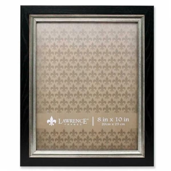 Burnished Silver Composite Picture Frame - Black- 0.80 in., Lawrence Frames, Mfr#: 536480