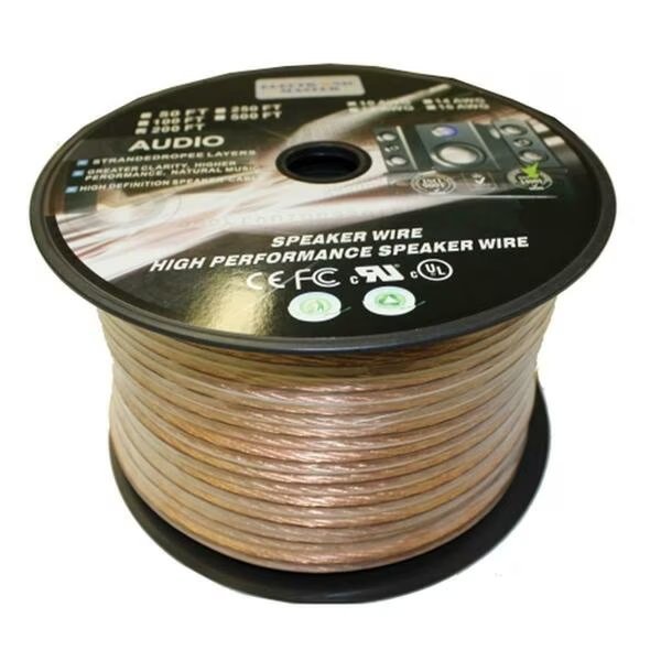 100 Ft x 8 AWG speaker wire - 7-38-0.20CCAMx2C OD - 7.0mmx2, Homevision Technology, Mfr#: EM6808100