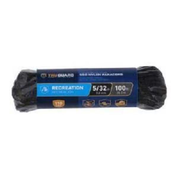 0.15 in. x 100 ft. Tru Gaurd Para Cord, Black, Mibro, Mfr#: 231562