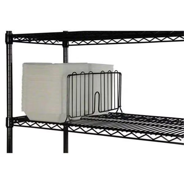 Focus Foodservice FSD24BK 24 in. x 8 in. h black epoxy shelf dividers, Focus Foodservice, Mfr#: FSD24BK