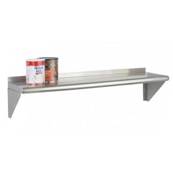 Focus Foodservice FWSAL1224 12 in. X 24 in. Aluminum wall shelf kit, Focus Foodservice, Mfr#: FWSAL1224