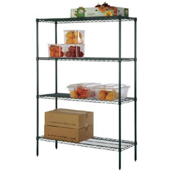 FocusFoodService FF2454G 24 in. W x 54 in. L Epoxy Wire Shelf - Green, Focus Foodservice, Mfr#: FF2454G