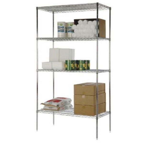 FocusFoodService FF2436C 24 in. W x 36 in. L Wire Shelf - Chrome, Focus Foodservice, Mfr#: FF2436C