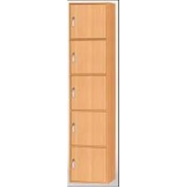 Hodedah Hid5 Beech 5 Door Cabinet, Hodedah, Mfr#: Hid5 Beech