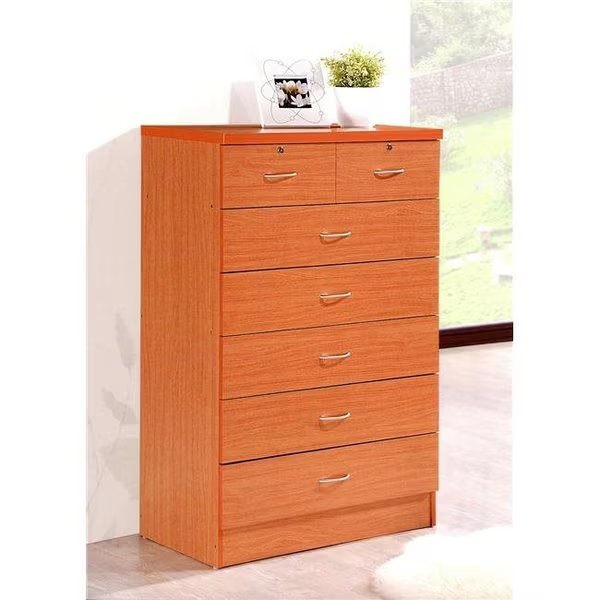 Hodedah Hi70Dr Cherry 7 Drawer Jumbo Chest, Hodedah, Mfr#: Hi70Dr Cherry