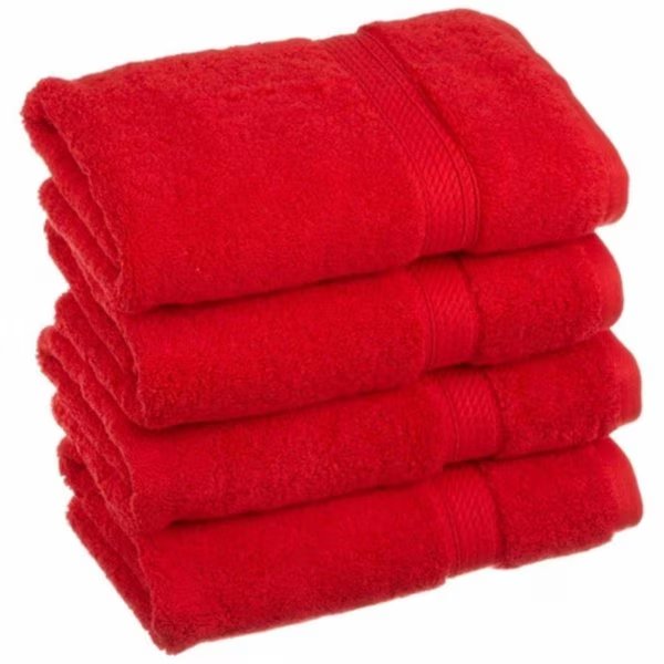 900GSM Egyptian Cotton 4-Piece Hand Towel Set  Red, Superior, Mfr#: 900GSM HAND RD