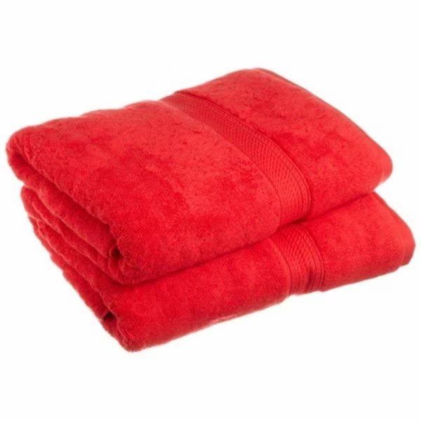 900GSM Egyptian Cotton 2-Piece Bath Towel Set  Red, Superior, Mfr#: 900GSM BATH RD