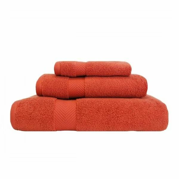 Zero Twist Cotton Towel Set - Brick, 3 Pieces, Superior, Mfr#: ZT 3 PC SET BR