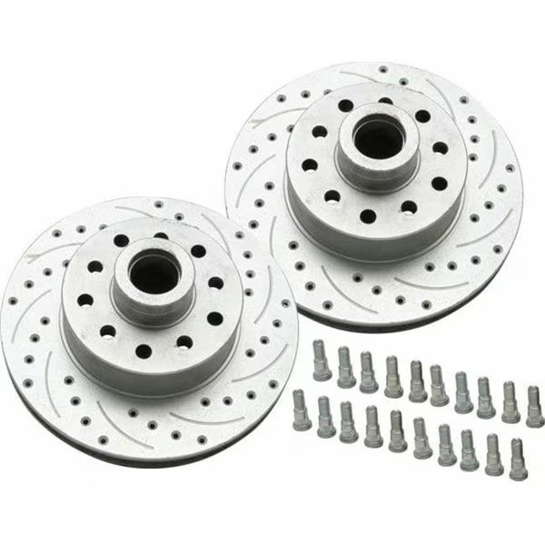 Helix Suspension Brakes and Steering 483422 SureStop Drilled and Slotted 11 in. 5 Bolt Mustang II Rotors GM and Ford Bolt Pattern, Helix Suspension Brakes And Steering, Mfr#: 483422