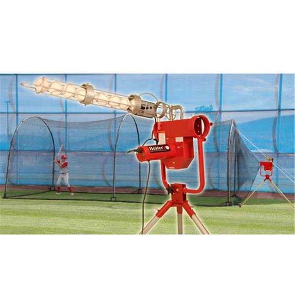 Heater HTRPRO799 Pro Pitching Machine And Xtender 24 ft. Batting Cage, Heater, Mfr#: HTRPRO799