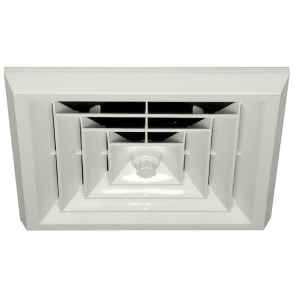 Havaco Quick Connect HT-G6B-S1 White Square Ceiling Diffuser with 6 in. Boot, Havaco Quick Connect, Mfr#: HT-G6B-S1