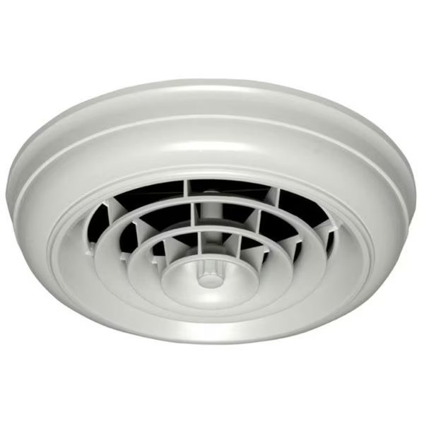 Havaco Quick Connect HT-CCG6B-R1 White Round Capital Crown Ceiling Diffuser with 6 in. Boot, Havaco Quick Connect, Mfr#: HT-CCG6B-R1