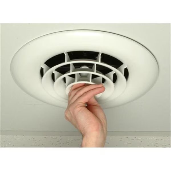 Havaco Quick Connect HT-GB-R1 White Round Ceiling Diffuser with 8 in. Boot, Havaco Quick Connect, Mfr#: HT-GB-R1