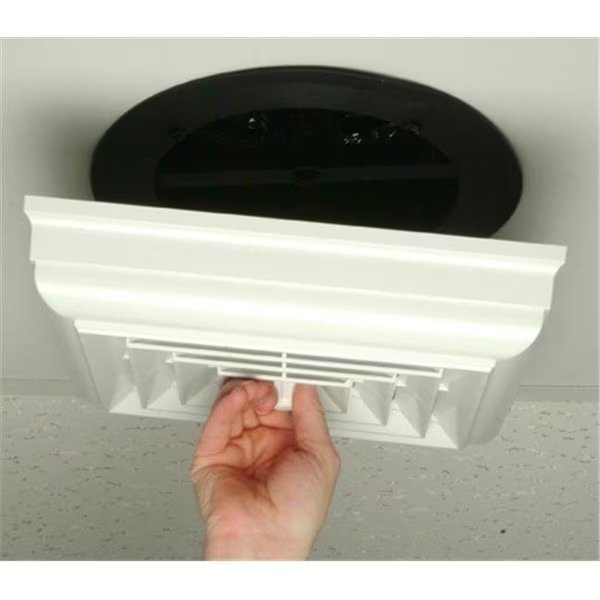 Havaco Quick Connect HT-CCGB-S1 White Square Capital Crown Ceiling Diffuser with 8 in. Boot, Havaco Quick Connect, Mfr#: HT-CCGB-S1