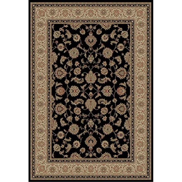 Barclay Sarouk 3 ft. 11 in. x 5 ft. 3 in. Rectangular Area Rug in Black, Perfectpillows, Mfr#: PE2589430