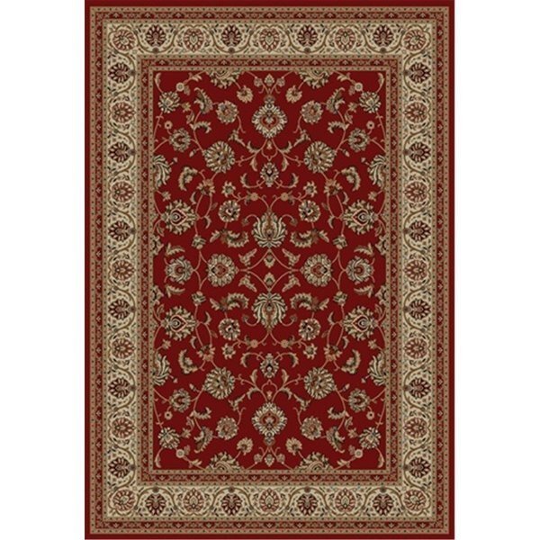 Barclay Sarouk 3 ft. 11 in. x 5 ft. 3 in. Rectangular Area Rug in Red, Perfectpillows, Mfr#: PE2427850