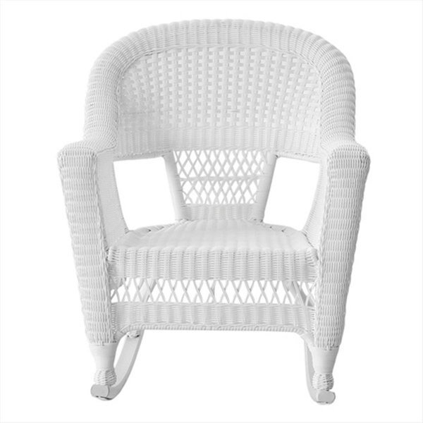 Jeco W00206R-B-2 White Rocker Wicker Chair - Set 2, Jeco, Mfr#: W00206R-B_2