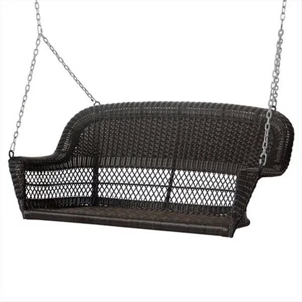 Jeco W00202S-A Espresso Resin Wicker Porch Swing, Jeco, Mfr#: W00202S-A