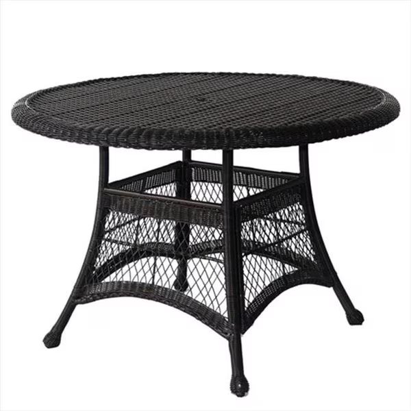 Black Wicker 44 In. Round Dining Table, Propation, Mfr#: PR330839
