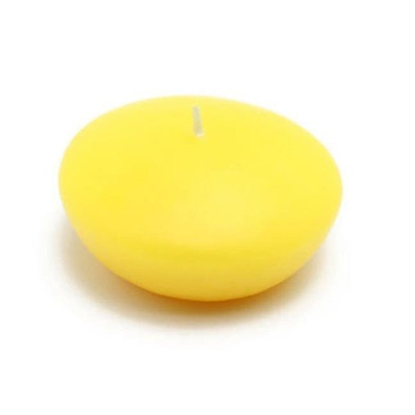 Zest Candle CFZ-049 3 in. Yellow Floating Candles -12pc-Box, Zest Candle, Mfr#: CFZ-049