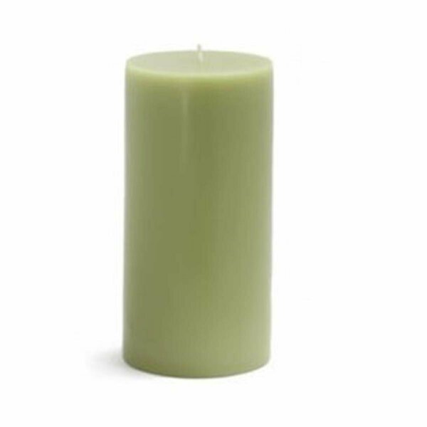CPZ-089-12 3 x 6 in. Sage Green Pillar Candles, 12PK, Zest Candle, Mfr#: CPZ-089_12