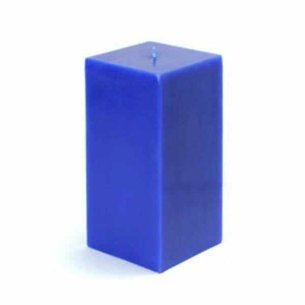 CPZ-147-12 3 x 6 in. Blue Square Pillar Candle, 12PK, Zest Candle, Mfr#: CPZ-147_12