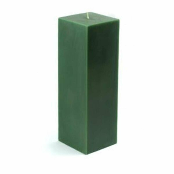 CPZ-158-12 3 x 9 in. Hunter Green Square Pillar Candle, 12PK, Zest Candle, Mfr#: CPZ-158_12