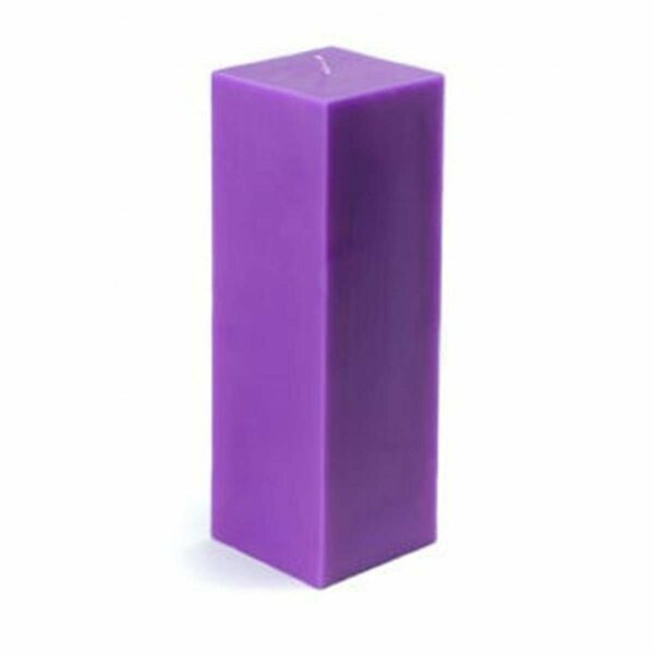 CPZ-159-12 3 x 9 in. Purple Square Pillar Candle, 12PK, Zest Candle, Mfr#: CPZ-159_12