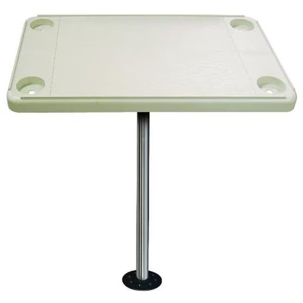JIF Marine DSH-KF Rectangular Pontoon Boat Tables - Ivory, Jif Marine, Mfr#: DSH-KF
