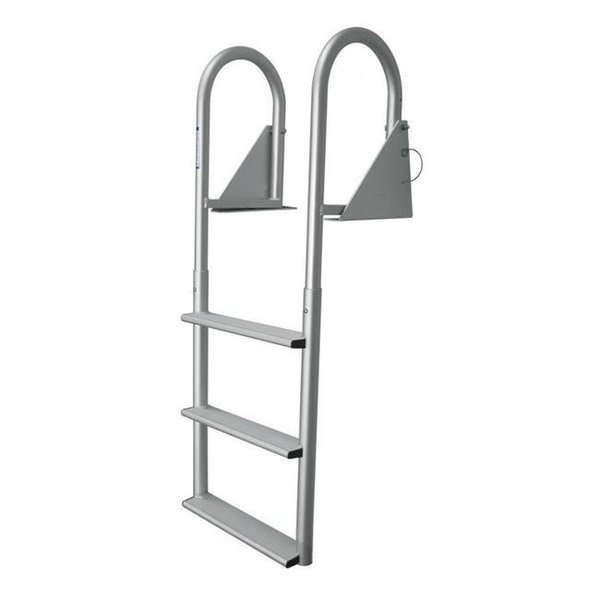 JIF MARINE DJW7-W 7-Wide Step Hinged Dock Ladder - Anodized Aluminum, Jif Marine, Mfr#: DJW7-W