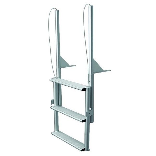 JIF MARINE EFL3-W 3-Wide Step Floating Dock Lift Ladder Anodized Aluminum, Jif Marine, Mfr#: EFL3-W