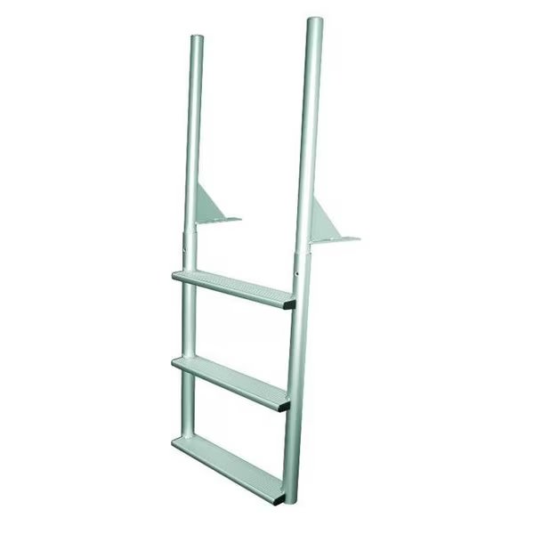 JIF MARINE EFLSNW4 4-Wide Step Dock Ladder Anodized Aluminum, Jif Marine, Mfr#: EFLSNW4