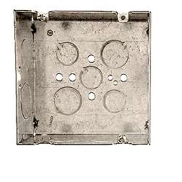 Hubbel Electric Raco 4-1.06in. Square Box With .75in. & 1in. Knockouts  8265, Hubbel Electric Raco, Mfr#: 8265