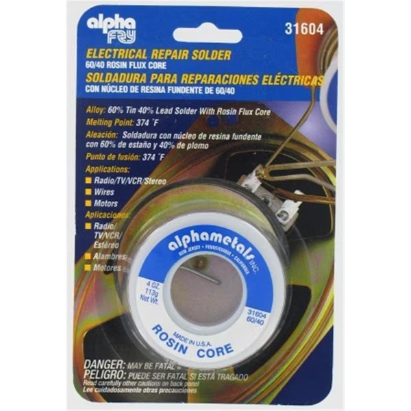 60-40 Electrical Rosin Core Solder, Fry Technologies Cookson Elect, Mfr#: FR309292