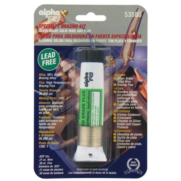 Lead Free Silver Braze Wire & Flux Kit, Fry Technologies Cookson Elect, Mfr#: FR309681