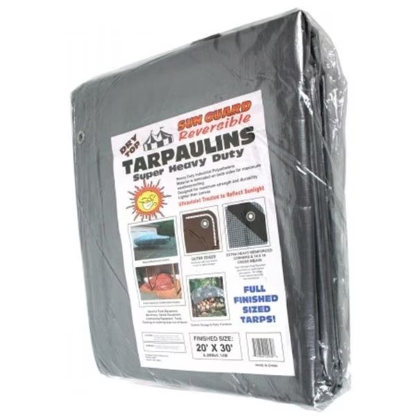 Heavy Duty Tarp, Silver/Brown, Polyethylene, Foremost Tarp, Mfr#: 22030