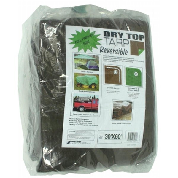60 ft X 60 ft Tarp, Brown/Green, Foremost Tarp, Mfr#: FO310096