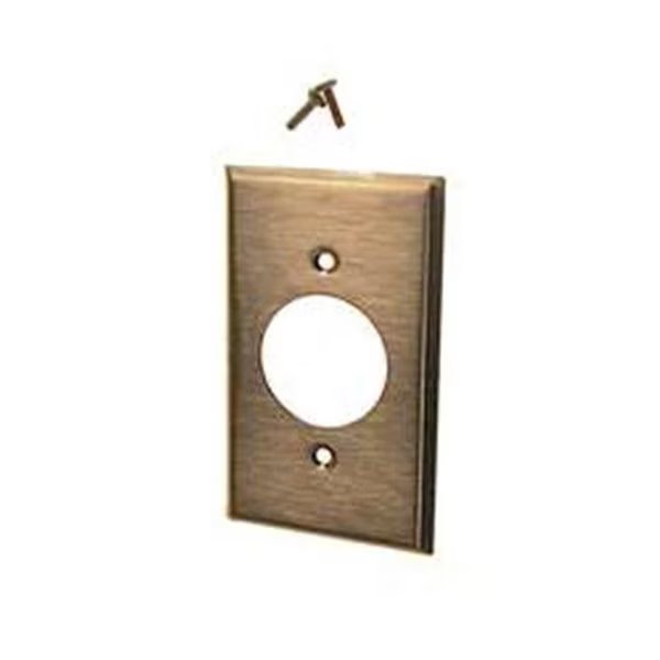 Leviton Single Gang Power Outlet Receptacle Wallplate R00-84020-40, Leviton, Mfr#: R00-84020-40