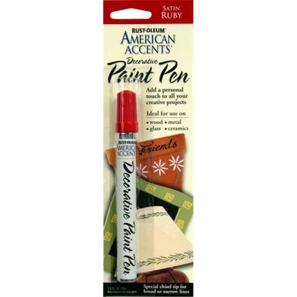 .33 Oz Satin Ruby American Accents Decorative Paint Pen, Zinsser, Mfr#: 215154