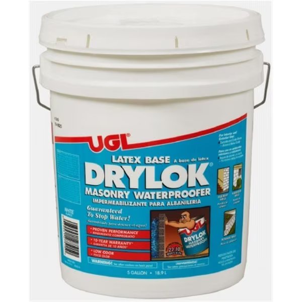 5 Gallon White Latex Base Drylok Masonry Waterproofer, United Gilsonite, Mfr#: UN310546