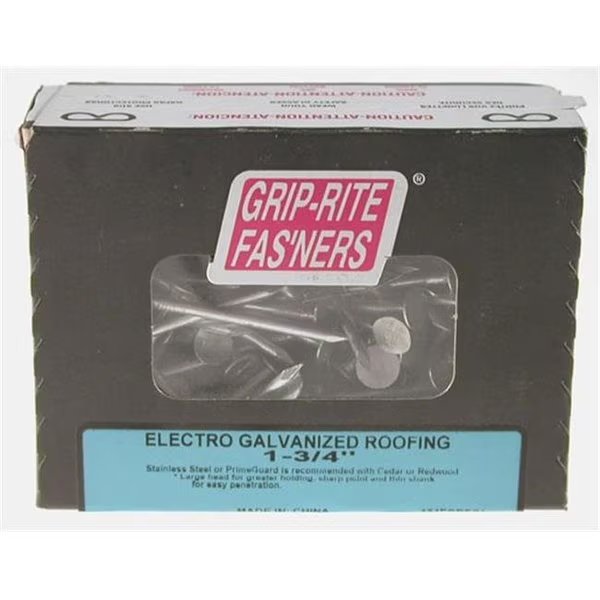 Roofing Nail, 7/8 in L, Steel, Electro Galvanized Finish, Primus Source, Mfr#: 78EGRFG1