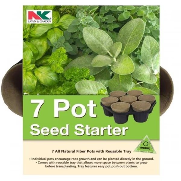 Plantation Products PFB7 All Natural Fiber 7 Pot Seed Starter Kit 8 Count, Plantation Products, Mfr#: PFB7