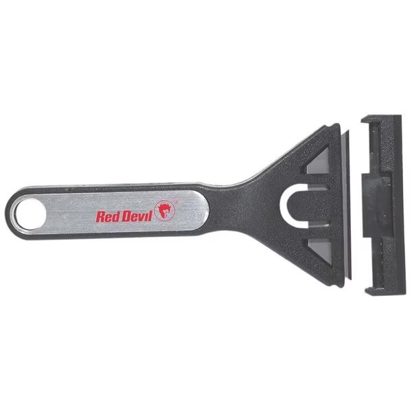 Red Devil 3225 Plastic Window Scraper with Utility Blade, Red Devil, Mfr#: 3225