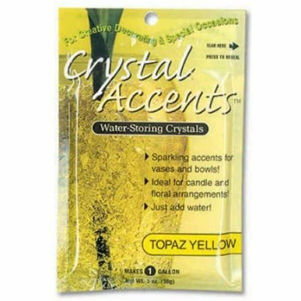Crystal Accents 1 oz Bag Topaz Yellow, 25PK, Jrm Chemical, Mfr#: CA-25Y