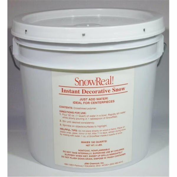 Snow Real 5 lb pail Instant Decorative Snow, Jrm Chemical, Mfr#: SR-05