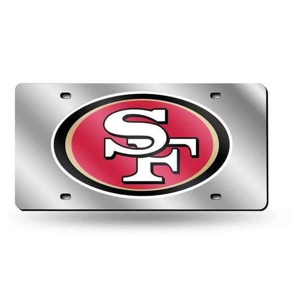 Rico Industries RIC-LZS1901 San Francisco 49ers NFL Laser Cut License Plate Cover, Rico Industries, Mfr#: LZS1901