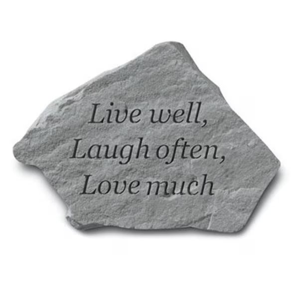 Inc.  Live Well-Laugh Often-Love Much - Garden Accent - 11 Inches x 8 Inches, Gardencontrol, Mfr#: GA87116