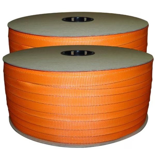 Kubinec CL-3427 0.75 in. Orange Woven Polyester Strap; 1650 ft. Coil - 3000 lbs System Strength - 2 Rolls per Case, Kubinec, Mfr#: CL-3427