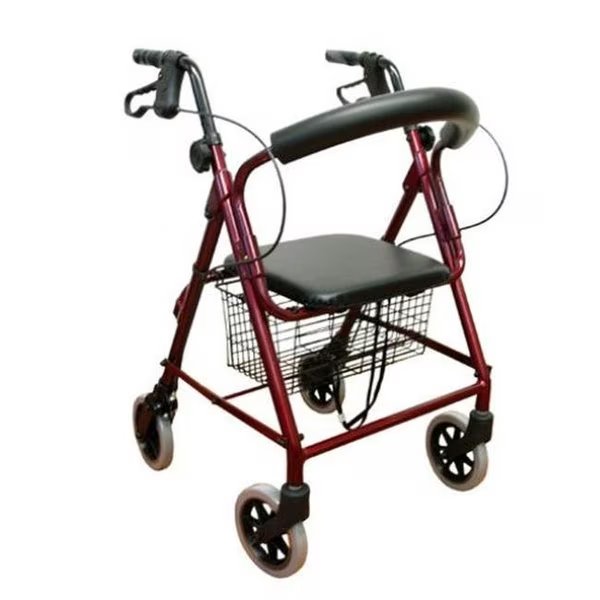 Karman Healthcare R-4100N-BD 4 wheel Rollator-Burgundy, Karman Healthcare, Mfr#: R-4100N-BD